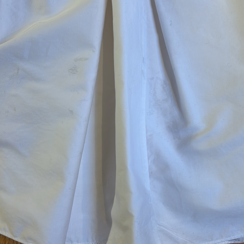 KHAITE Tracy Crystal Embellished Mini Ruched Cotton Dress In White - Picture 9 of 14